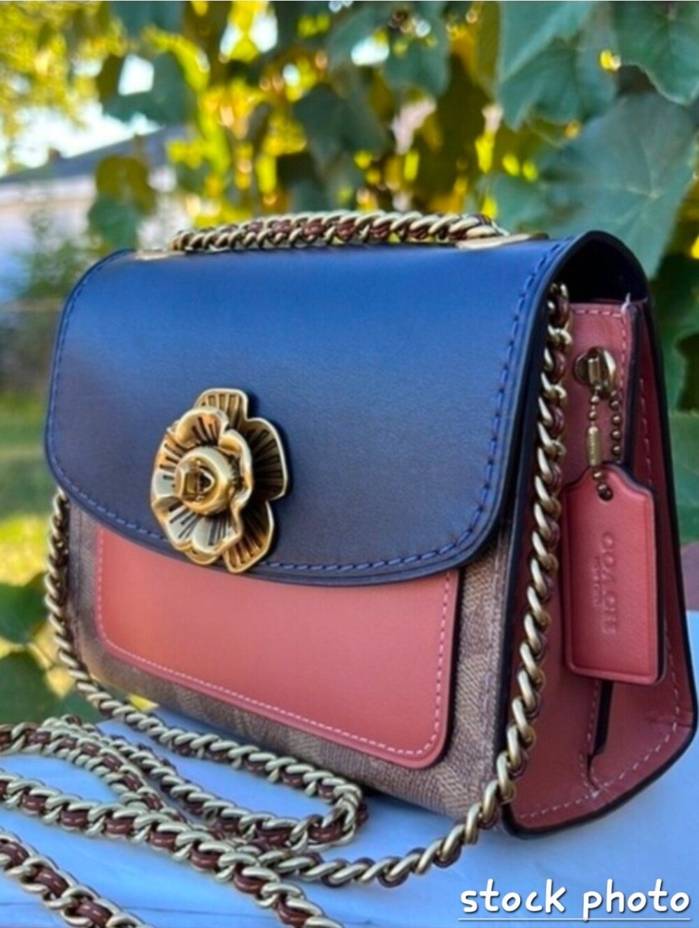 Coach Colorblock Signature Tea Rose Parker 2-Way NWT & Dusty!